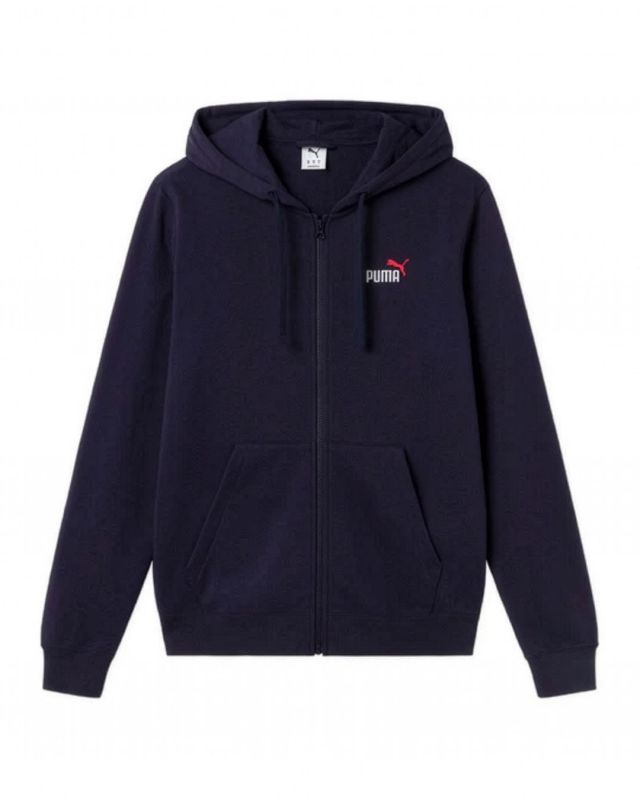 Prodotto: PUMA - FELPA CON CAPPUCCIO BLU  FULL ZIP ESSENTIAL 2 COLOR LOGO - DA UOMO, 694494-16