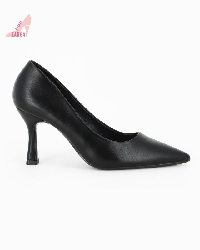 Prodotto: LADY GLOBO - Décolleté nera con sottopiede in VERA PELLE, calzata comoda, tacco 8CM
