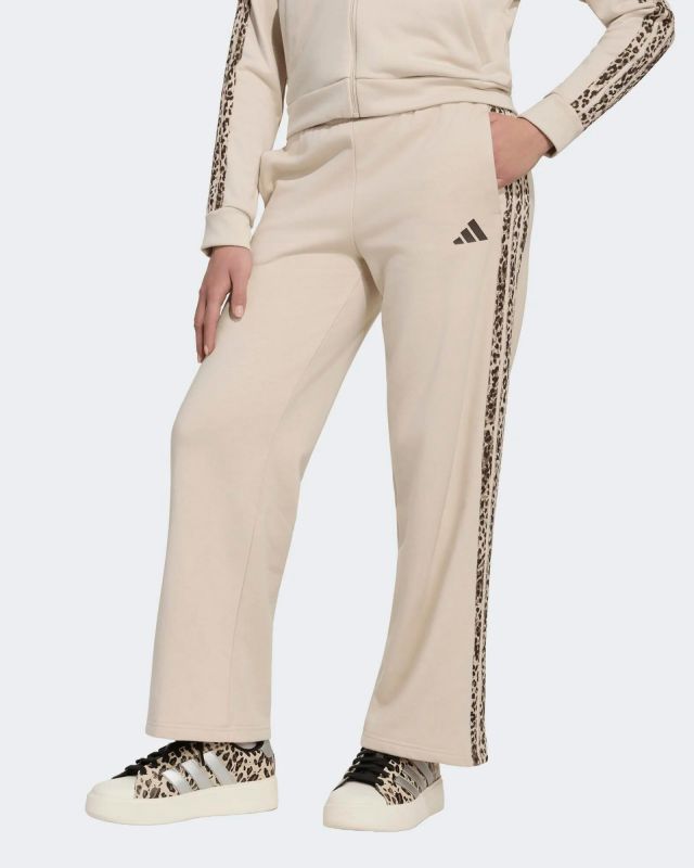 Prodotto: ADIDAS - PANTALONE TUTA  JUNIOR ( 9-15 ANNI) AN 3S FT PT BEIGE CON DETTAGLI LEOPARDATI,  KC7198