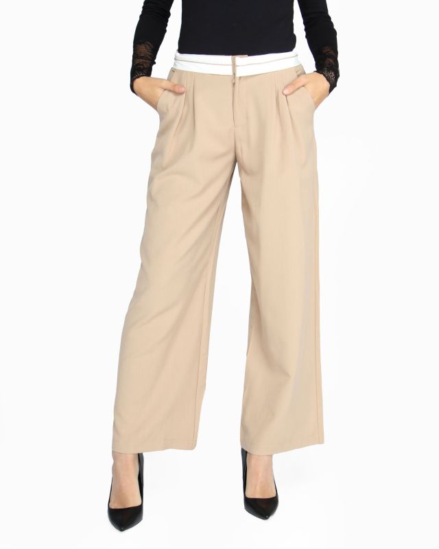 Prodotto: BACHATA - Pantalone a palazzo beige