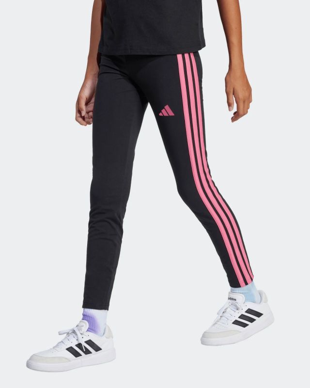 Prodotto: ADIDAS - LEGGINGS NERI TRE STRISCE ROSA PER RAGAZZE - JY0569