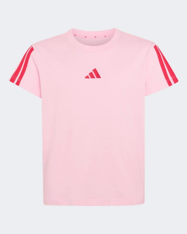 Prodotto: ADIDAS - T-SHIRT JUNIOR ( 7-15 ANNI) 3S TEE 160 ROSA CON DETTAGLI FUXIA,  KQ9039