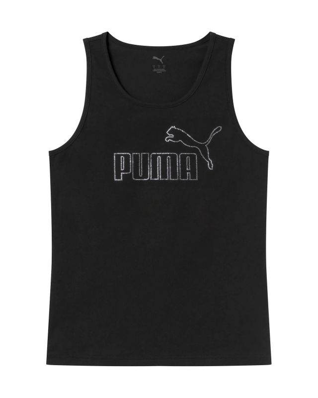 Prodotto: PUMA - CANOTTA NERA ESSENTIAL  LOGO TANK RHINESTONE DA DONNA, 693864-01