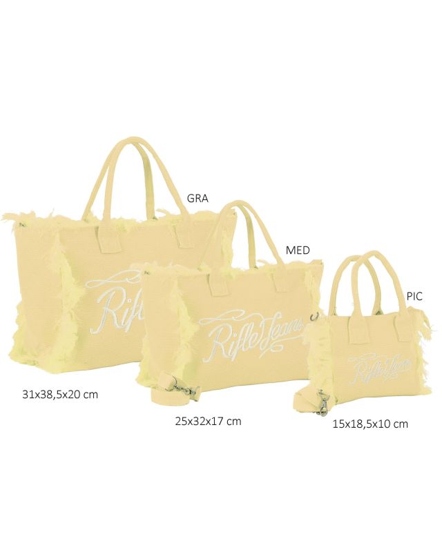 Prodotto: BORSA 2MANICI TESSUTO BORDI CON FRANGE
