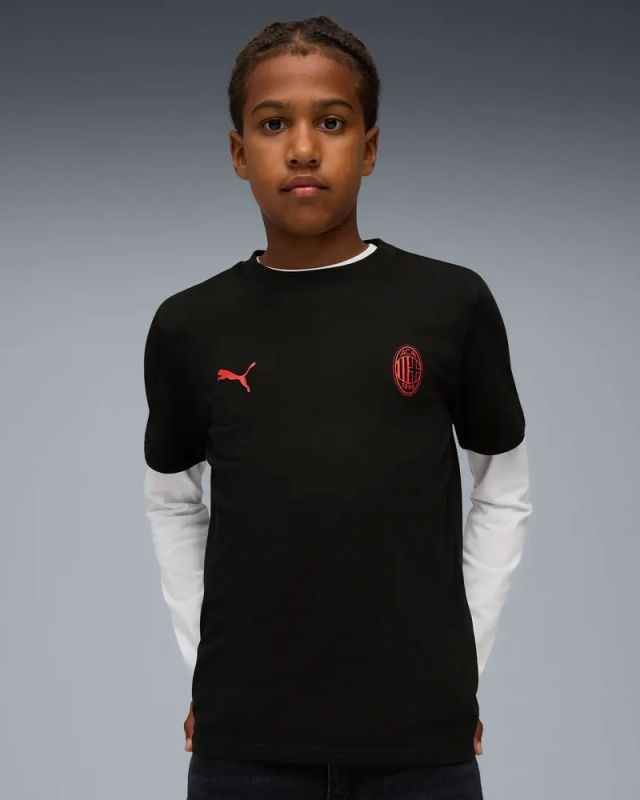 Prodotto: PUMA - T-SHIRT JUNIOR ( 7-16 ANNI) MEZZA MANICA NERA ACM MILAN FTBL CULTURE, 782590-04