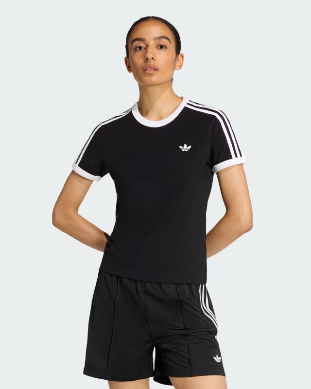 Prodotto: ADIDAS -T-SHIRT MEZZA MANICA SLIM 3 STRISCE NERA DA DONNA, KD7980