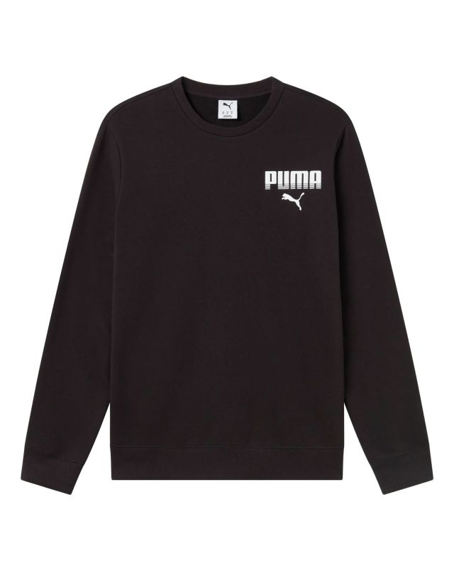 Prodotto: PUMA - FELPA NERA DA UOMO ESSENTIAL GRAPHIC CREW 694940-01