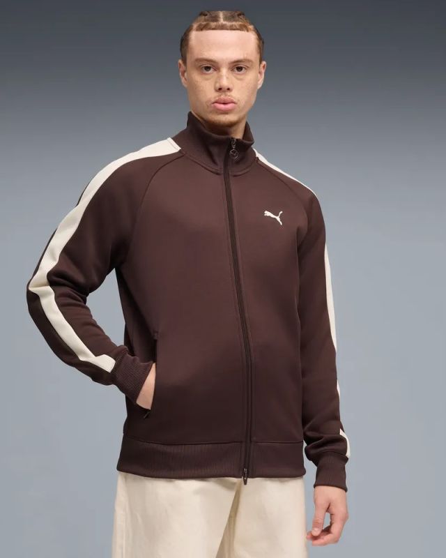 Prodotto: PUMA - FELPA UOMO MARRONE E BEIGE  T7 ALWAYS ON TRACK, 629587-31